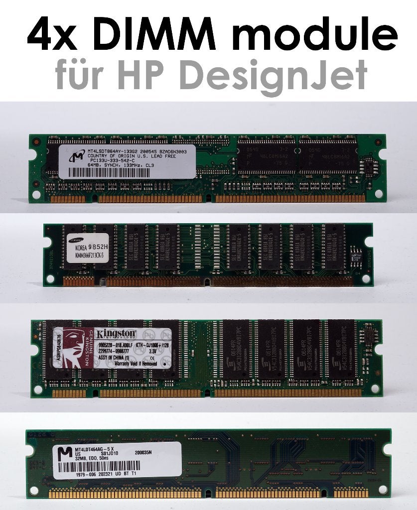 4x DIMM voor HP DesignJet, Computers en Software, Printerbenodigdheden, Ophalen of Verzenden, Gebruikt, Overige typen
