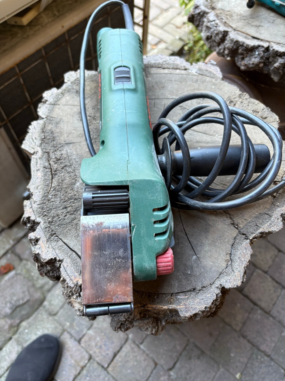 Bosch PVS 280 A Bandschuurmachine - Gebruikt, Ophalen of Verzenden, Gebruikt, Minder dan 600 watt, Bandschuurmachine