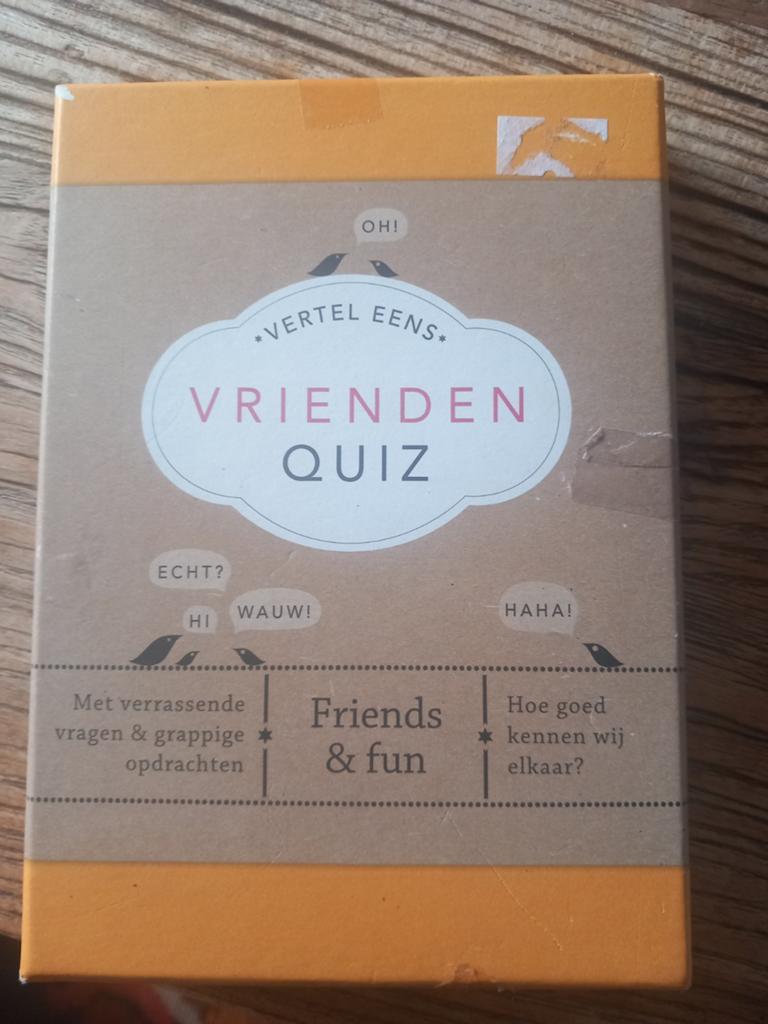 Vrienden Quiz - Gezellig spel voor vrienden en familie, Vijf spelers of meer, Ophalen of Verzenden, Zo goed als nieuw, Elma van Vliet