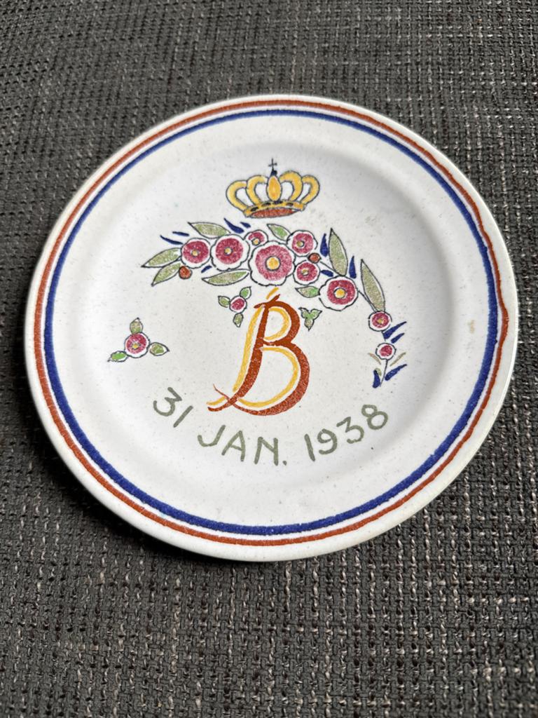 Vintage Herinneringsbord Juliana & Bernhard 1938, Ophalen of Verzenden