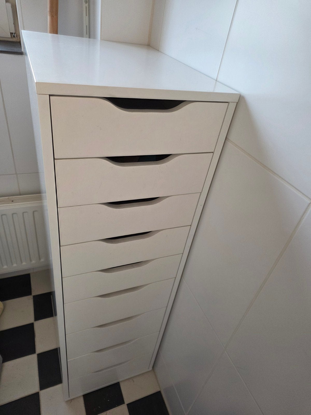 IKEA Alex ladeblok met 9 laden - wit, Ophalen, Overige materialen, Minder dan 50 cm, Gebruikt