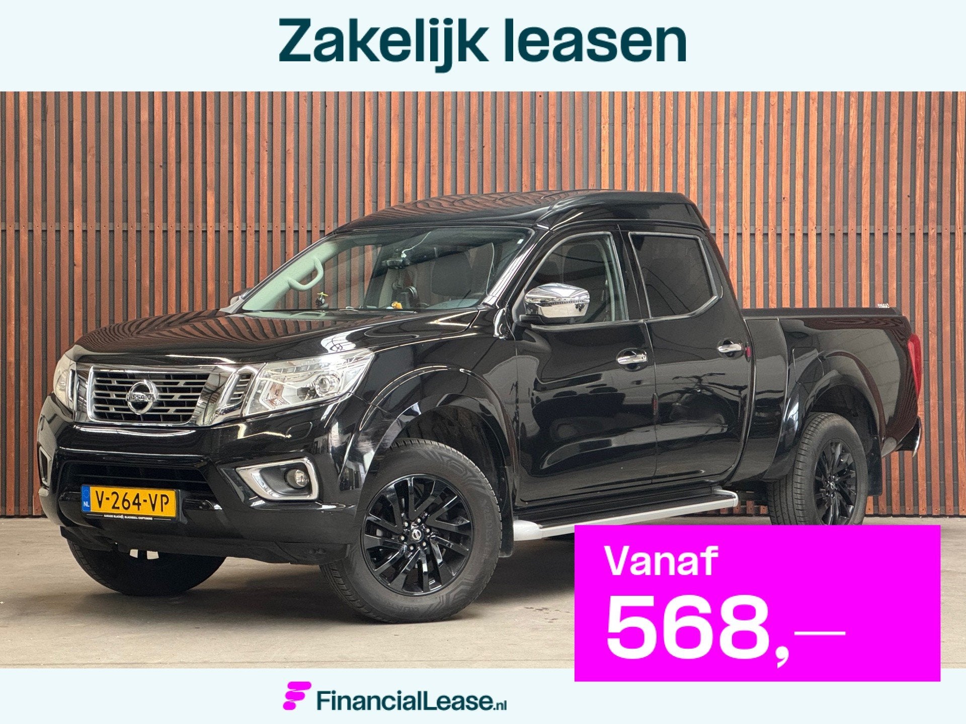 Nissan Navara 2.3 dCi AUT MARGE Tekna+ Double Cab 4WD NAVI-C, Automaat, Gebruikt, 2008 kg, Zwart