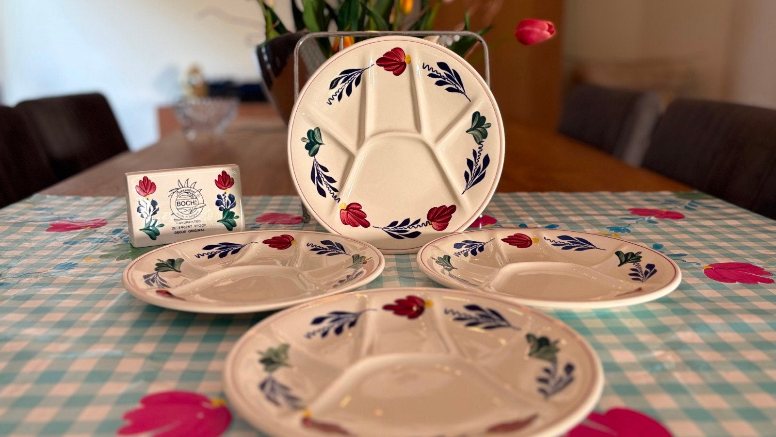 Boerenbont fondueborden, Ophalen, Zo goed als nieuw, Aardewerk, Bord(en)