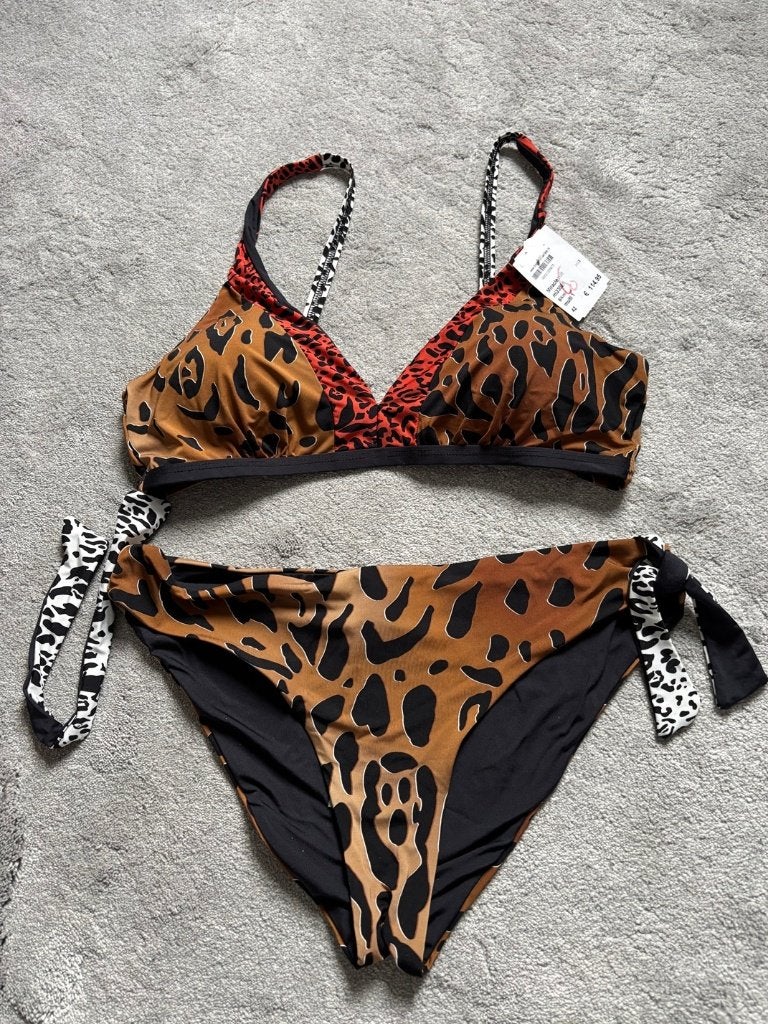 Gave Nieuwe bruine Animal bikini van Miradonna mt 42 C/D cup, Bruin, Miradonna, Nieuw, Ophalen of Verzenden