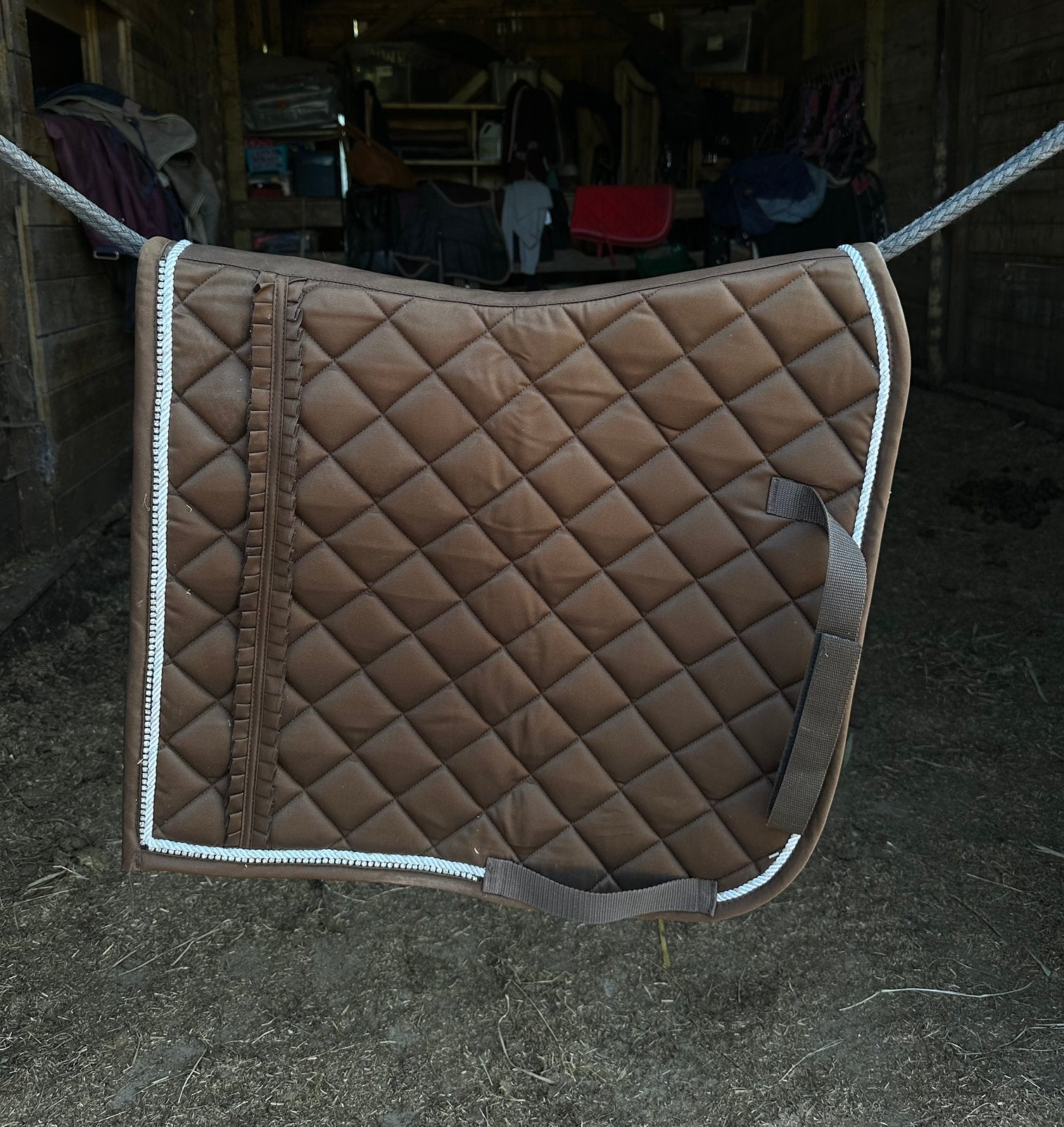 Zadeldek Horsegear bruin strass Cob, Dieren en Toebehoren, Horsegear, Dressuurdekje, Cob (M), Ophalen of Verzenden