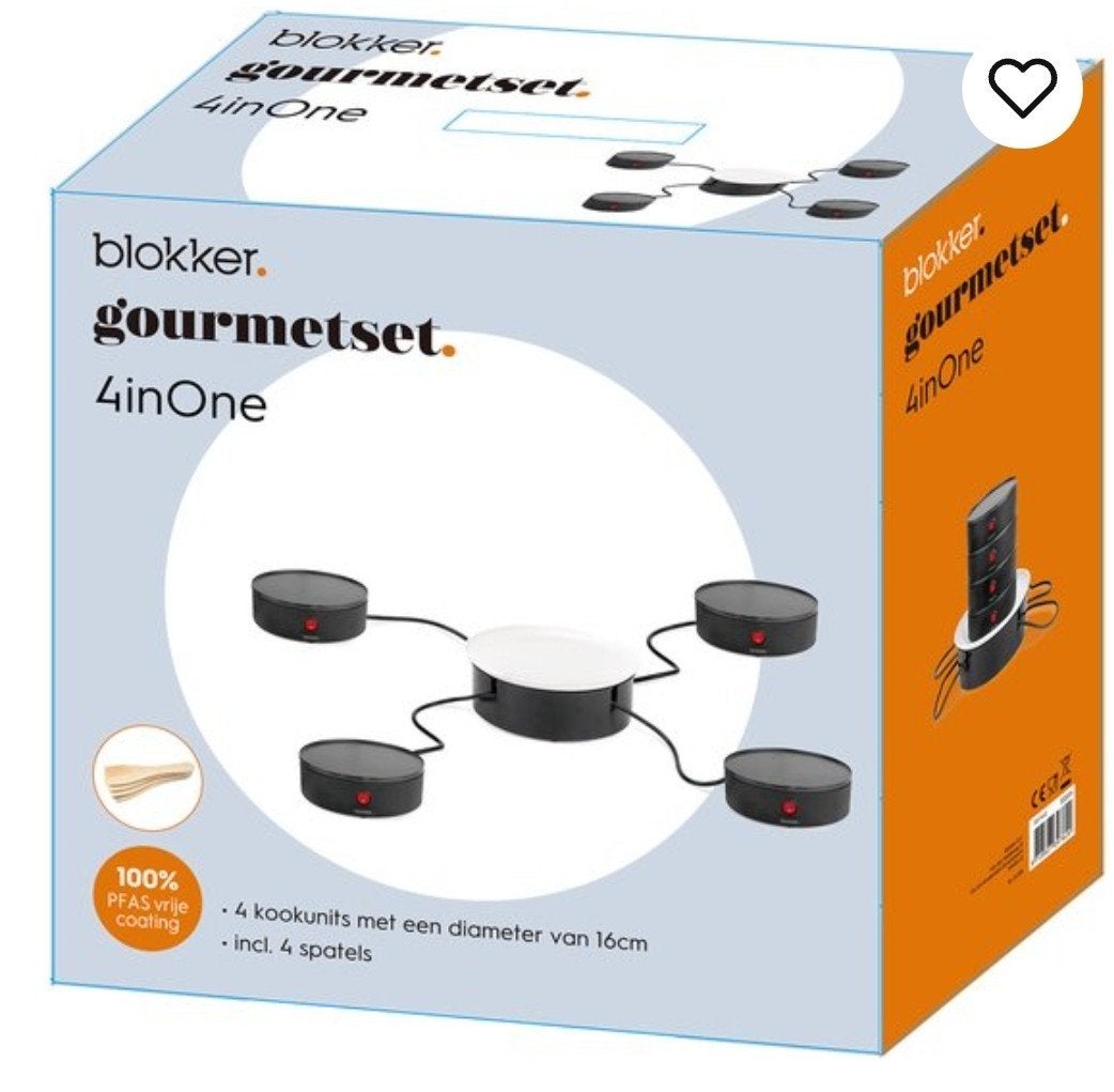 Nieuw Blokker Gourmetset 4inOne - Compleet voor 4 personen, Witgoed en Apparatuur, Ophalen, Nieuw, 4 t/m 7 personen