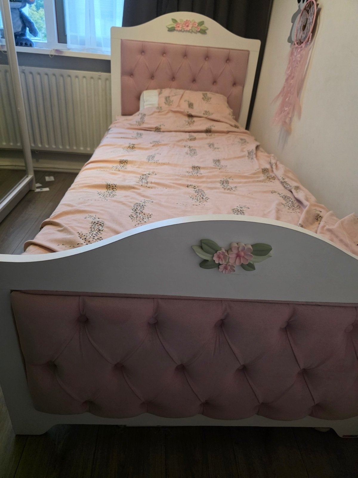 bed 90x200 zgan, Ophalen, 85 tot 100 cm, Zo goed als nieuw, Lattenbodem