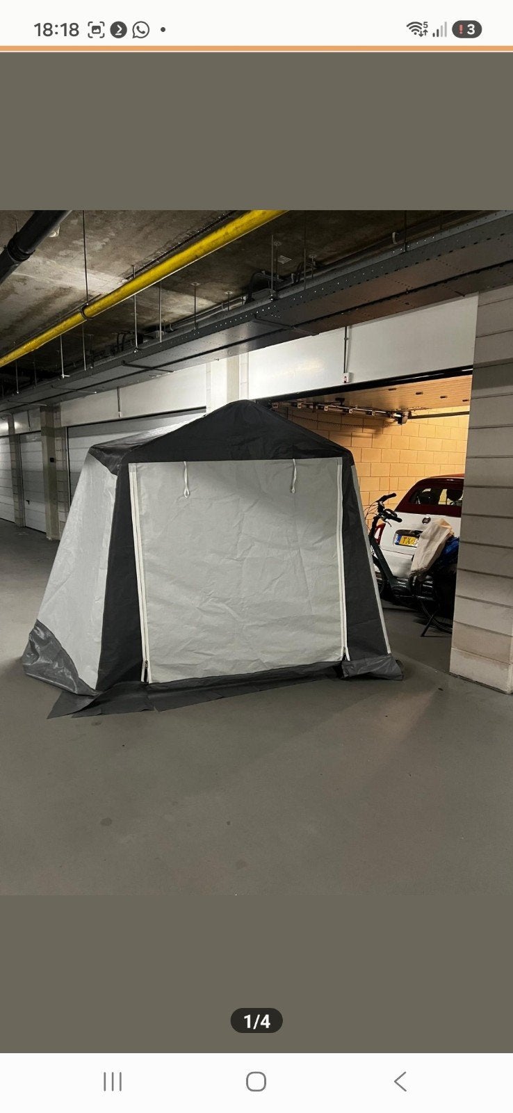 Fietstent / bijzettent, Caravans en Kamperen, Tenten, Ophalen