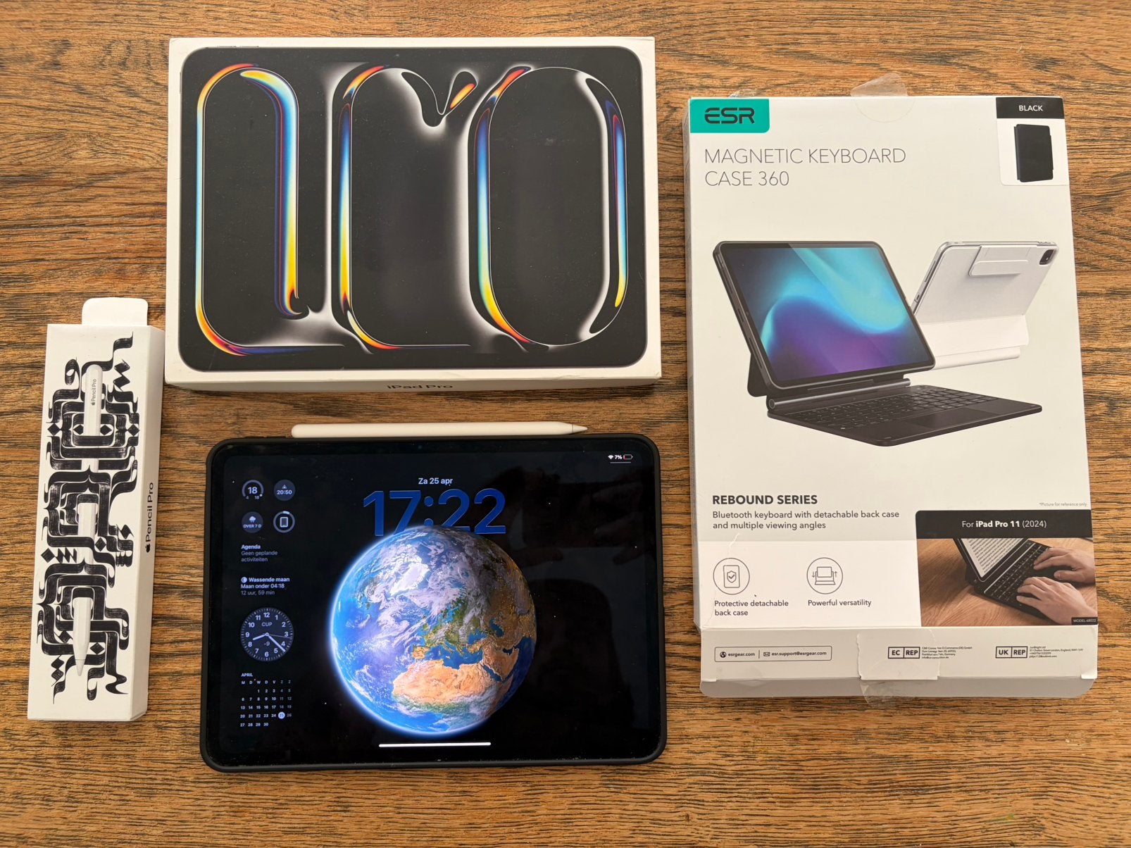 Ipad Pro M4 Cellular + Apple pencil Pro + Toetsenbord/hoes, Computers en Software, Apple iPads, Ophalen, Apple iPad, Zwart, 11 inch