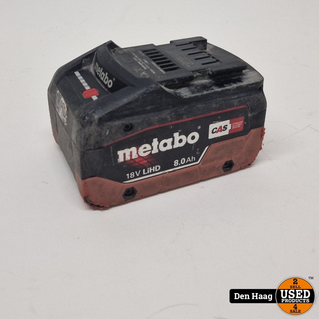 Metabo LiHD 18V 8.0 Ah Accu   | Inc garantie, Metabo, Zo goed als nieuw, Support@metabo.com, Metabo Corporation, Metabo-Werke GmbH, 
72622 NÃ¼rtingen
Germany