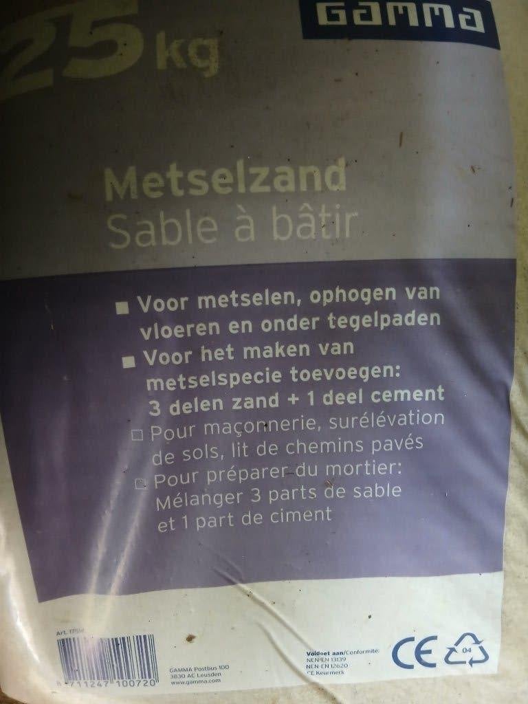 Metselzand 25kg, Ophalen, Nieuw, Metselzand