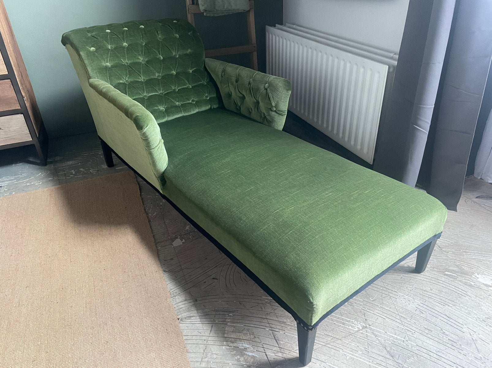 Antiek gerestaureerde Chaise Longues, Ophalen, Zo goed als nieuw, Eenpersoons, Minder dan 150 cm