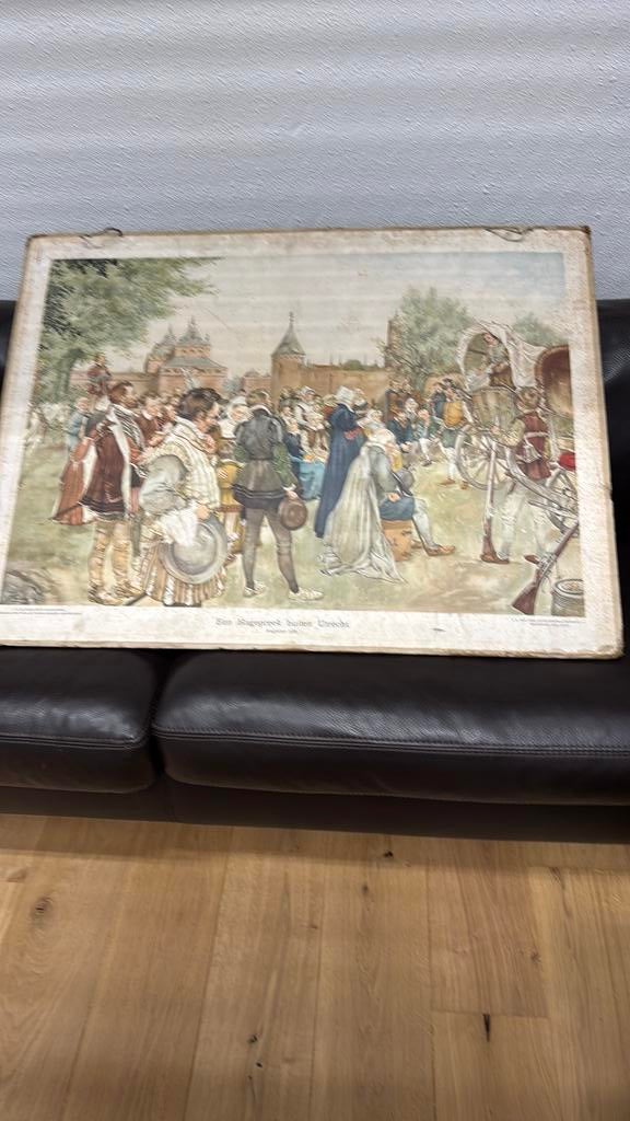 Oude schoolplaat. Utrecht., Ophalen