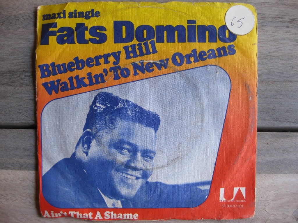 Vinyl single  Fats Domino   "Blueberry hill"  (3 hits), Cd's en Dvd's, Vinyl Singles, Ophalen of Verzenden, Gebruikt, Pop