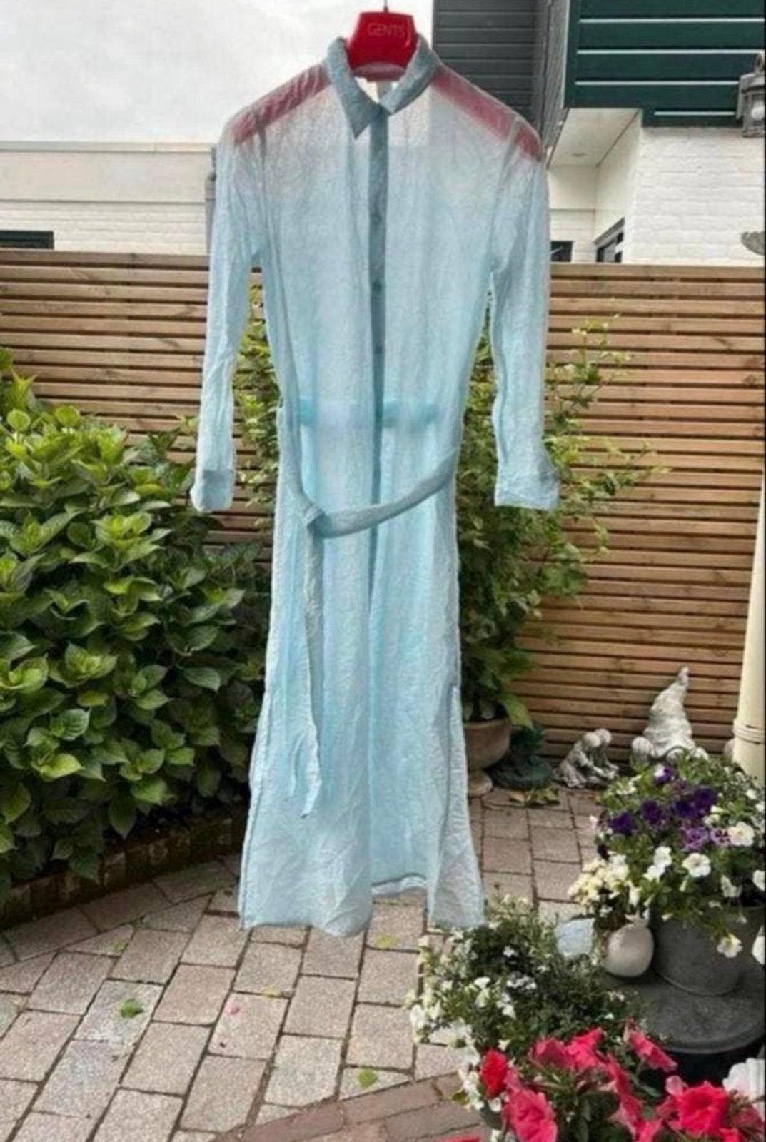 MONKI Lichtblauwe Tuniek/Jurk/Kimono - Maat S (36), Blauw, Nieuw, Ophalen of Verzenden, Maat 36 (S)