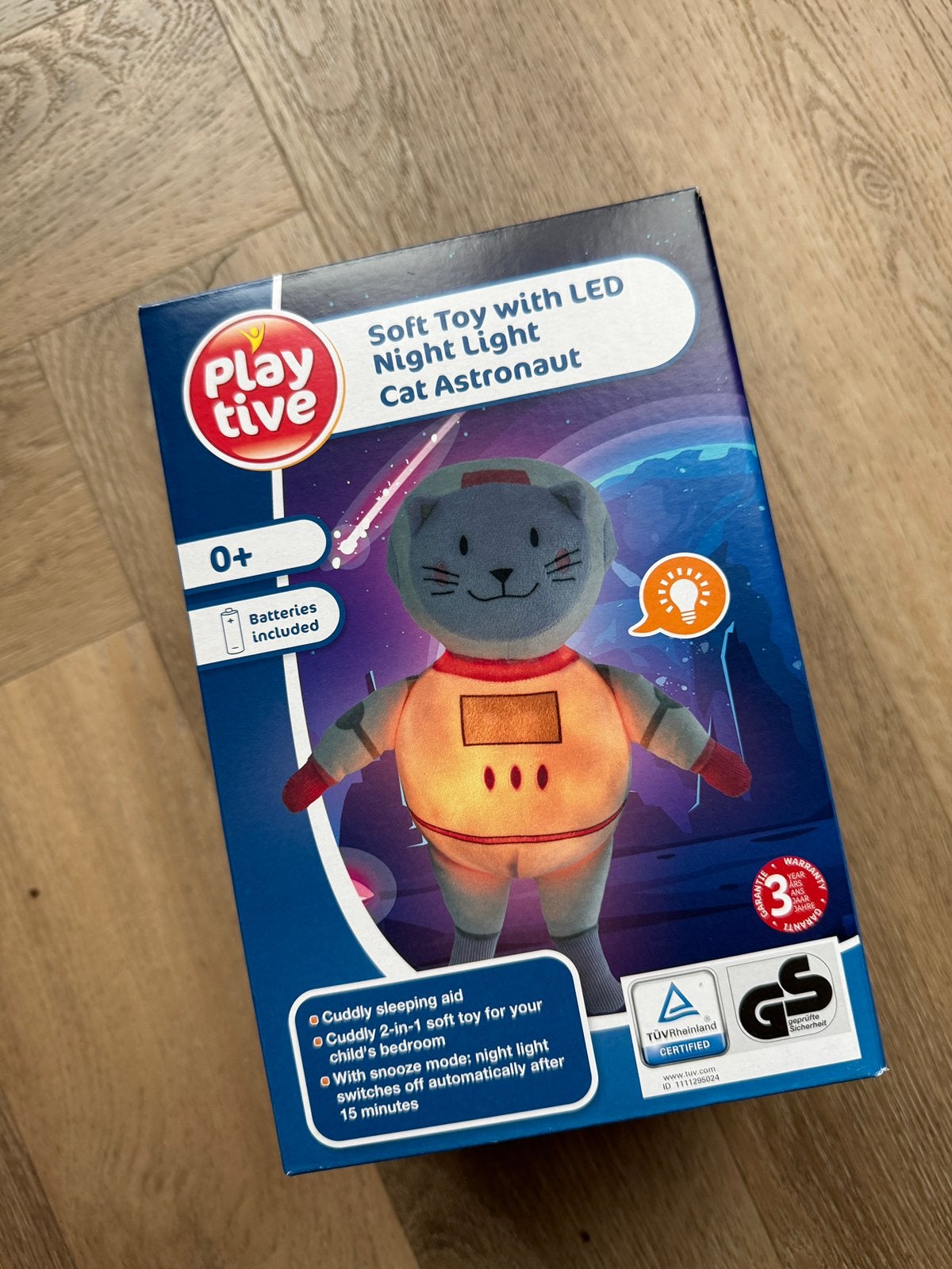 Playtive Knuffeldier met LED-nachtlicht Astronautkat, Ophalen, Nieuw, Overige typen, Met licht