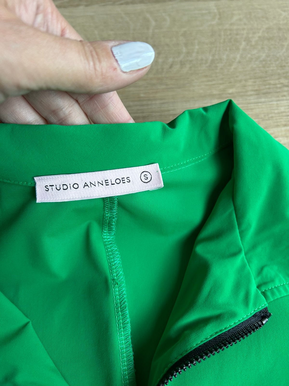 Studio Anneloes jurk S travel smaragd groen zgan, Ophalen of Verzenden, Zo goed als nieuw, Maat 36 (S), Boven de knie