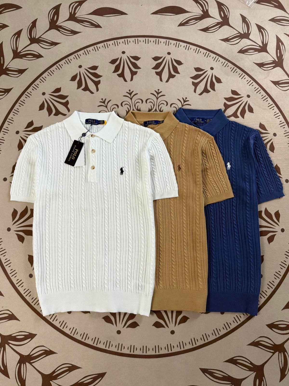 Ralph Lauren Gebreiden Polos Nieuw, Zwart, Ralph Lauren, Nieuw, Overige maten