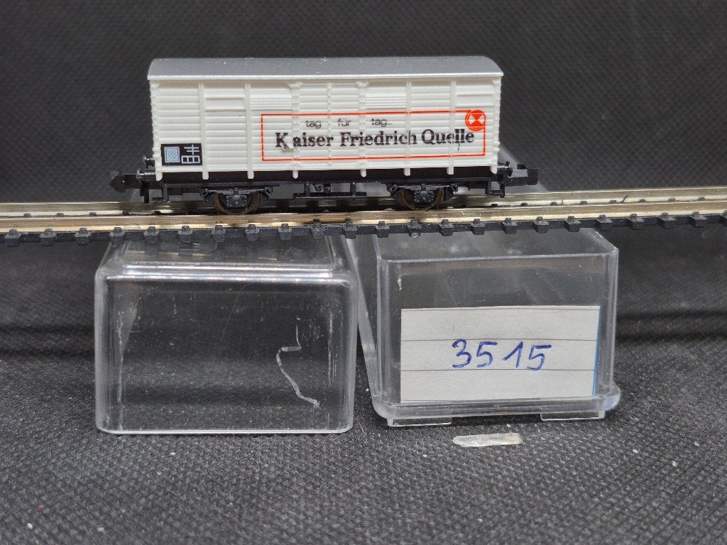 Minitrix 3515 - goederenwagen Gklm-10 'KFQ' (15289), Gebruikt, Gelijkstroom, Trix, Wagon