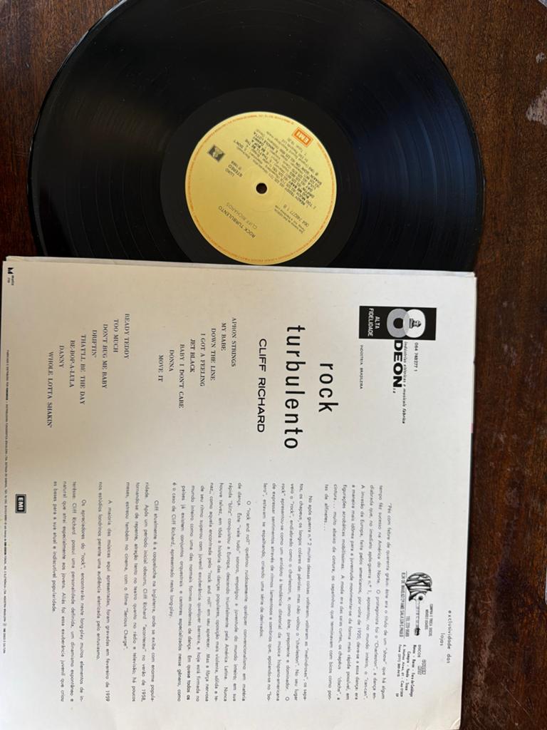 Cliff Richard - Rock Turbulento (Made in Brazilië), Cd's en Dvd's, Vinyl | Rock, Originele persing, Ophalen of Verzenden, Gebruikt