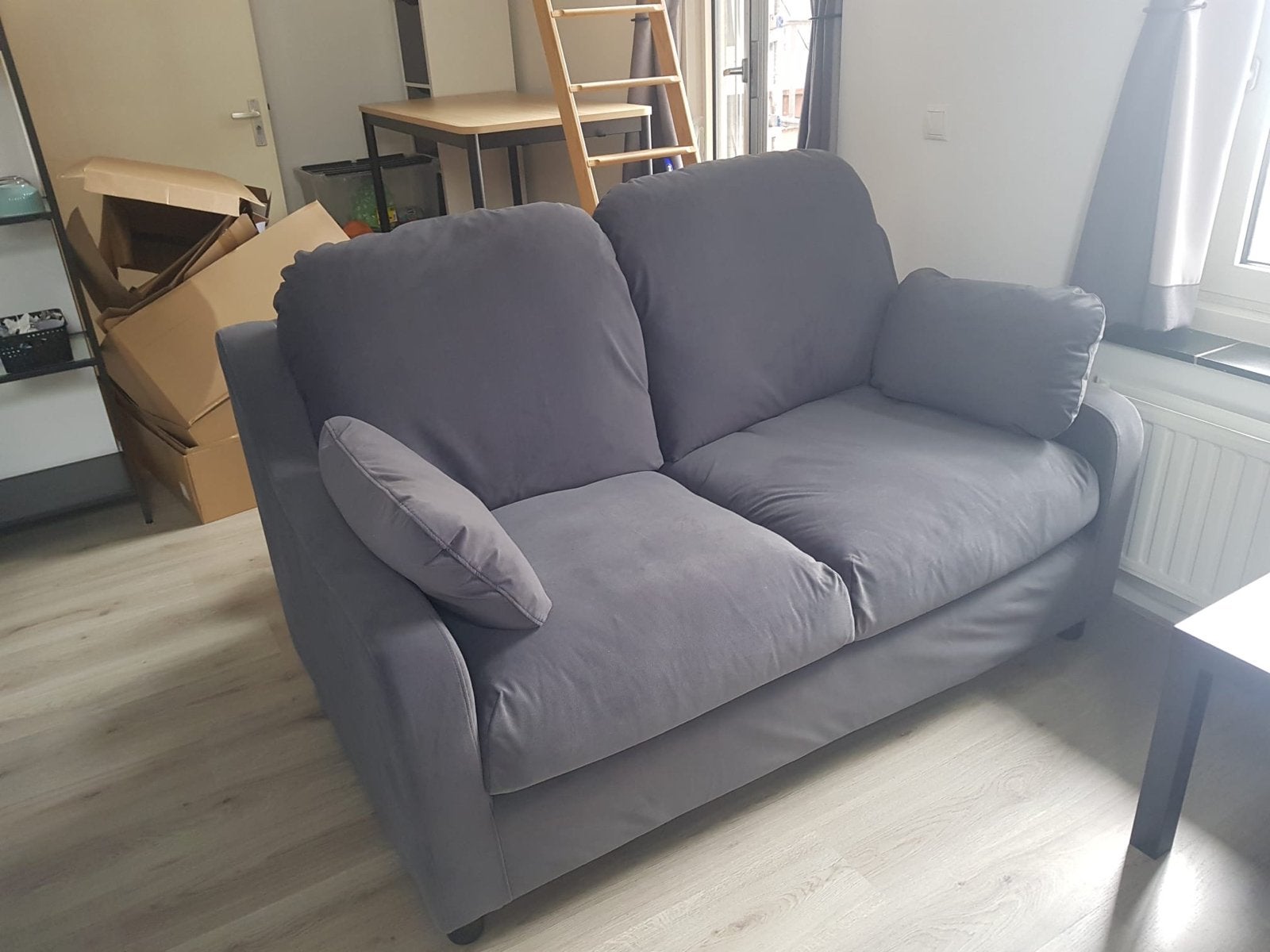 IKEA Vinliden 2-zitsbank - Grijs, inclusief kussens, Ophalen, 150 tot 200 cm, Tweepersoons, 75 tot 100 cm