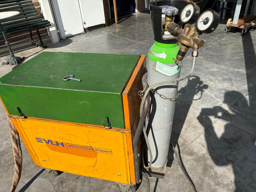 VLH Lastechniek Hapert Lasapparaat Co2 met gasfles, Ophalen, Gebruikt, 150 tot 250 ampère, Co2