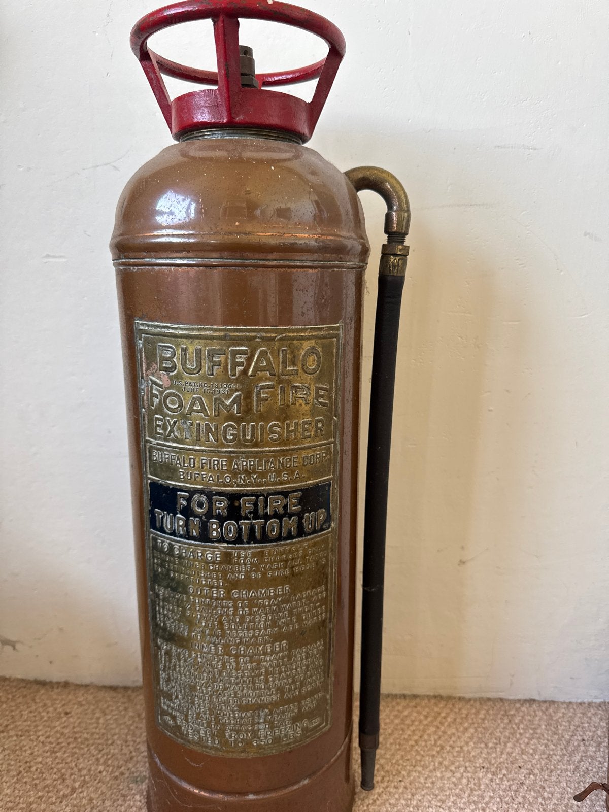 Vintage Buffalo Foam Brand Brandblusser - Decoratief, Ophalen