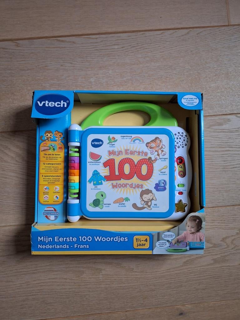 VTech Mijn Eerste 100 Woordjes NL-FR - ZGAN, Kinderen en Baby's, Speelgoed | Vtech, Ophalen of Verzenden, Zo goed als nieuw, 2 tot 4 jaar