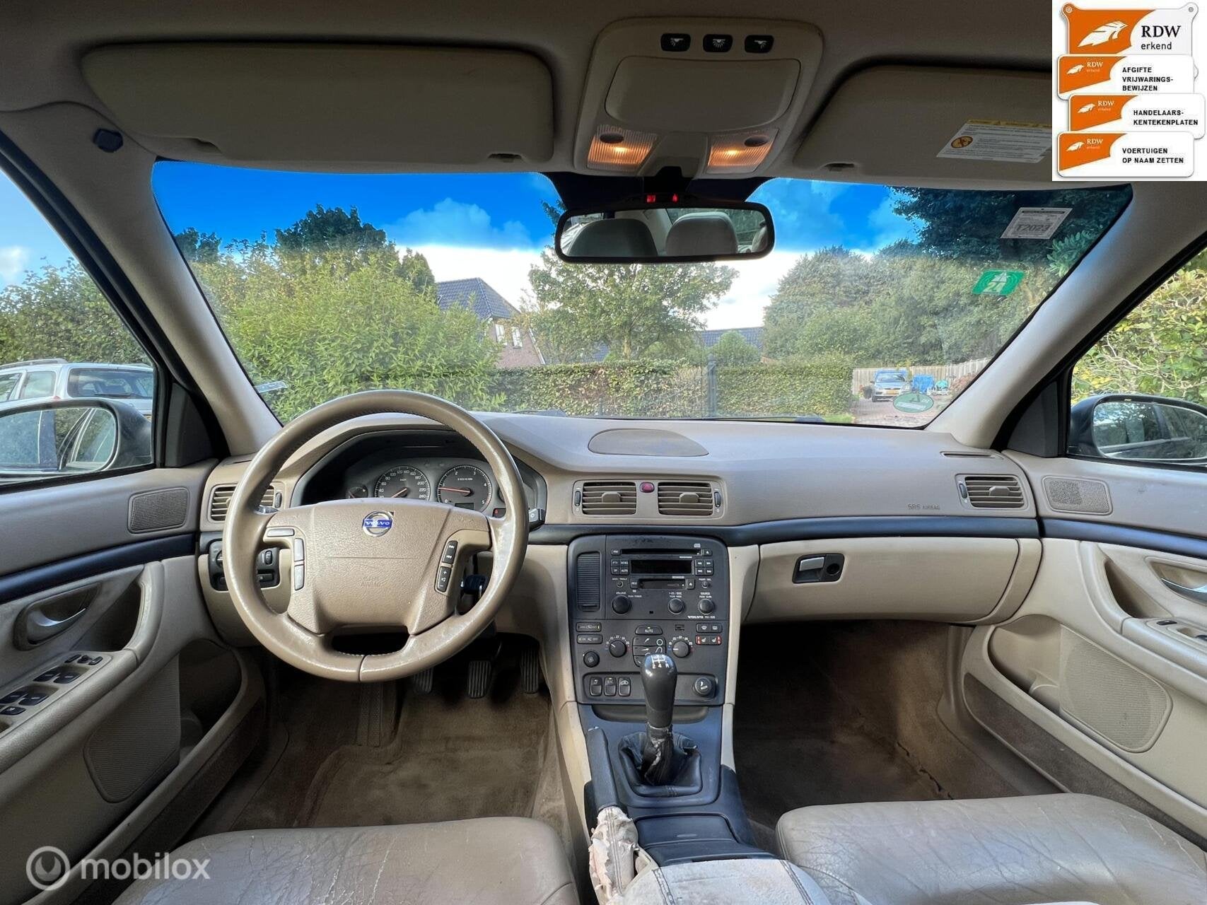 Volvo S80 2.4 D5/163pk Dynamic bj 2002, Auto's, Voorwielaandrijving, Stoelverwarming, Blauw, 163 pk