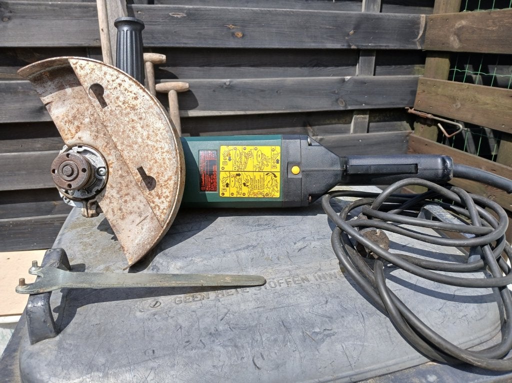 T.K. Metabo haakse slijper E55,-, Ophalen of Verzenden, Zo goed als nieuw, 1000 watt of meer, Haakse handslijpmachine