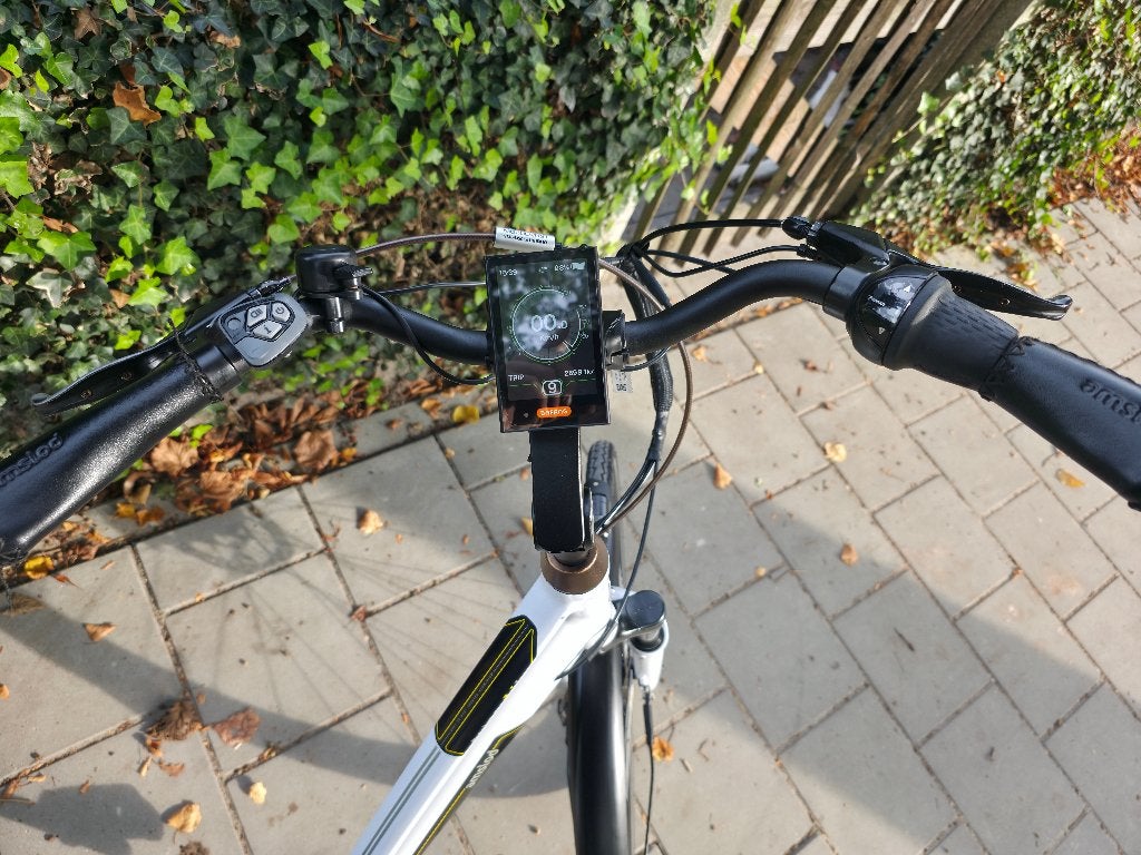 Zeer nette amslod elektrische fiets, (Extra) lage instap, Zo goed als nieuw, 50 tot 53 cm, Schijfrem