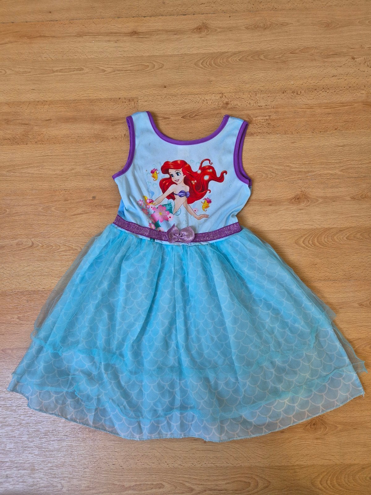 Disney Ariel Jurk - Maat 116/122 Valt klein!, Ophalen of Verzenden, Gebruikt, 110 t/m 116, Meisje