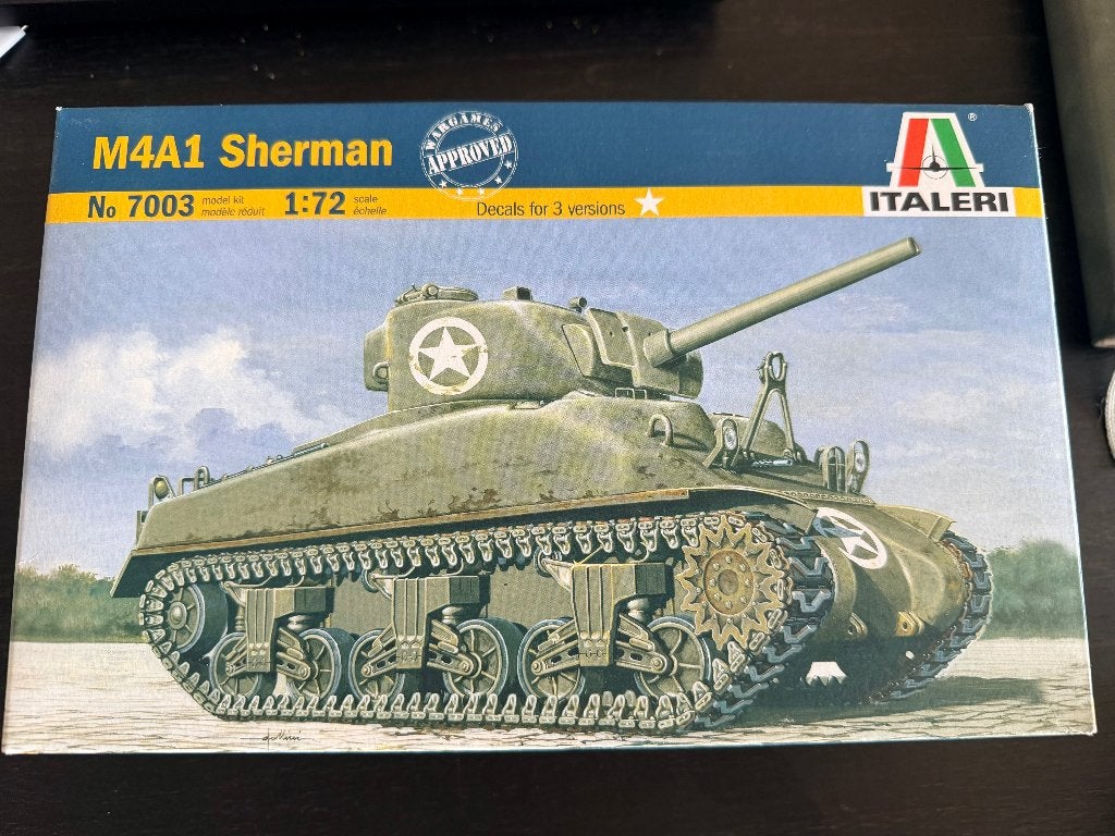 Italeri M4A1 Sherman – schaal 1:72 – kit nr. 7003, Italeri, Ophalen of Verzenden, Zo goed als nieuw, Tank