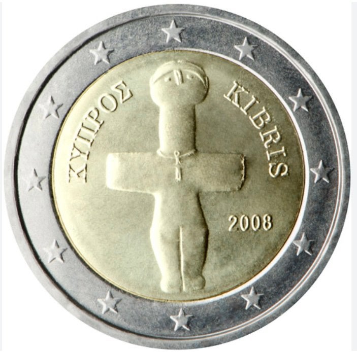 1 Euro munt Cyprus 🇨🇾 2008 - Cypriotisch schild, Postzegels en Munten, Munten | Europa | Euromunten, Losse munt, 1 euro, Cyprus