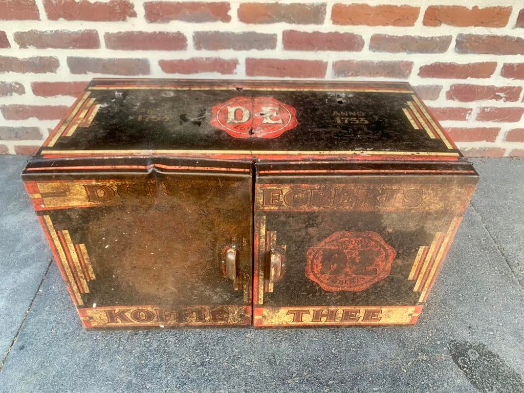 Douwe Egberts trommel, Huis en Inrichting, Ophalen, Gebruikt, Metaal, Minder dan 50 cm