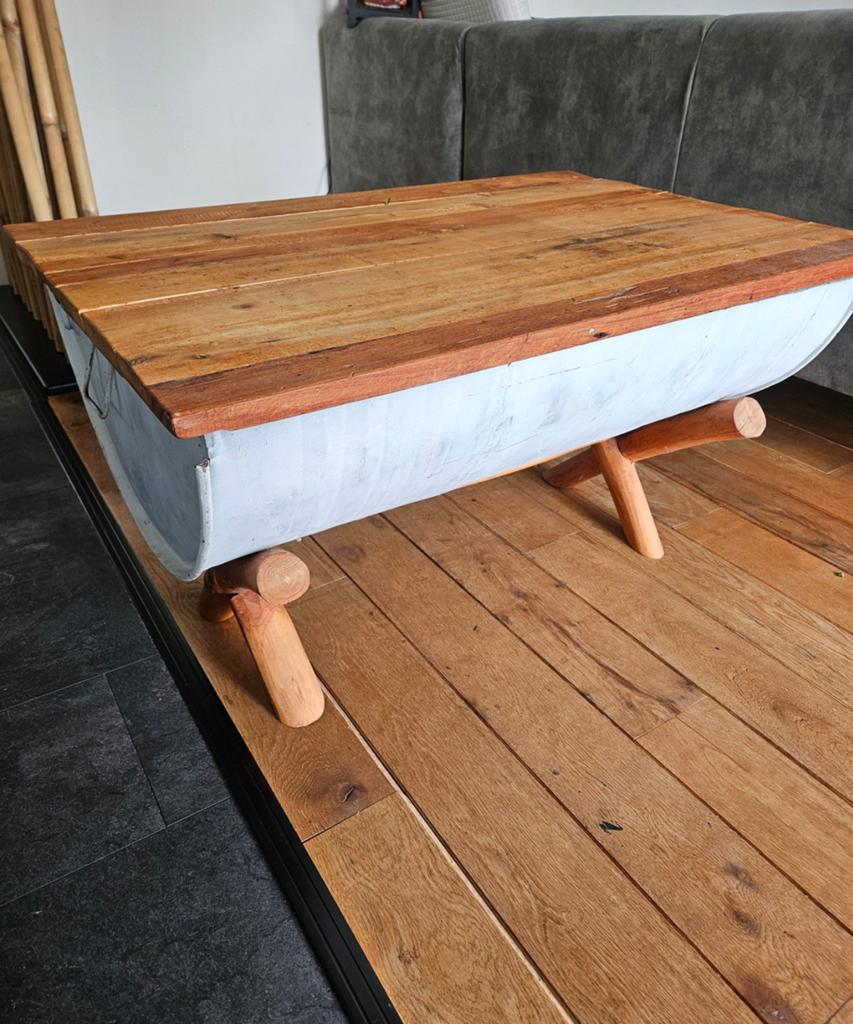 Landelijke salontafel, Huis en Inrichting, Ophalen, 50 tot 100 cm, 50 tot 100 cm, Minder dan 50 cm