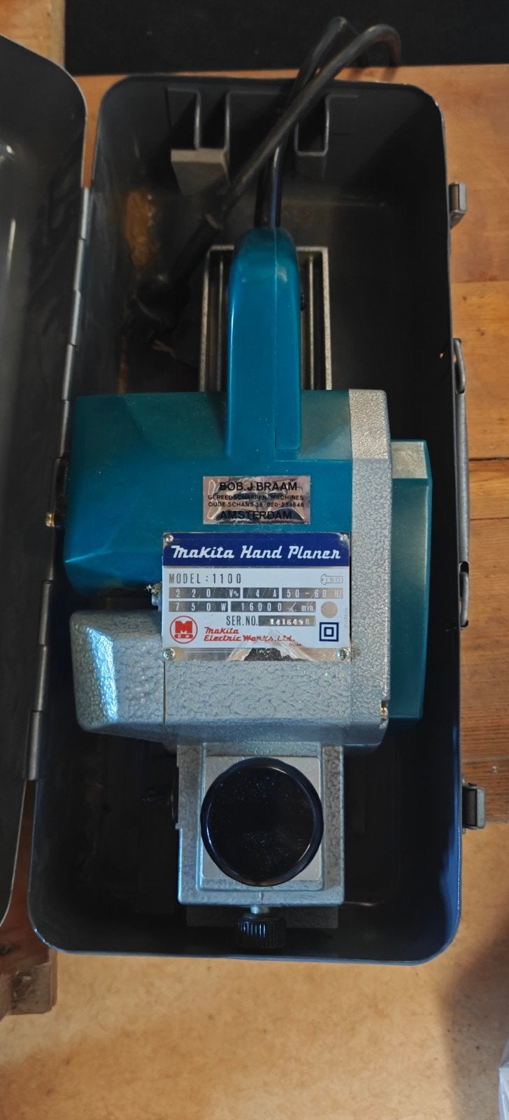 Makita 1100 Schaafmachine - Vintage Hand Power Planer, Doe-het-zelf en Verbouw, Schaafmachines, Ophalen of Verzenden