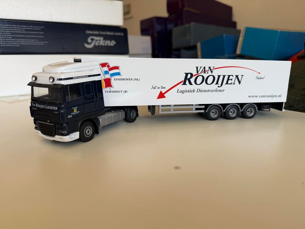 Liontoys DAF XF Van Rooijen Logistiek modeltruck, Hobby en Vrije tijd, Modelbouw | Auto's en Voertuigen, Overige merken, 1:32 tot 1:50