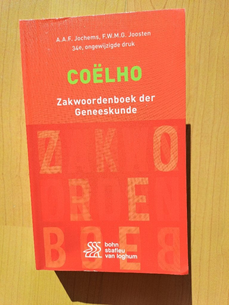 COËLHO Zakwoordenboek der Geneeskunde, Ophalen of Verzenden, Beta, Nieuw, WO