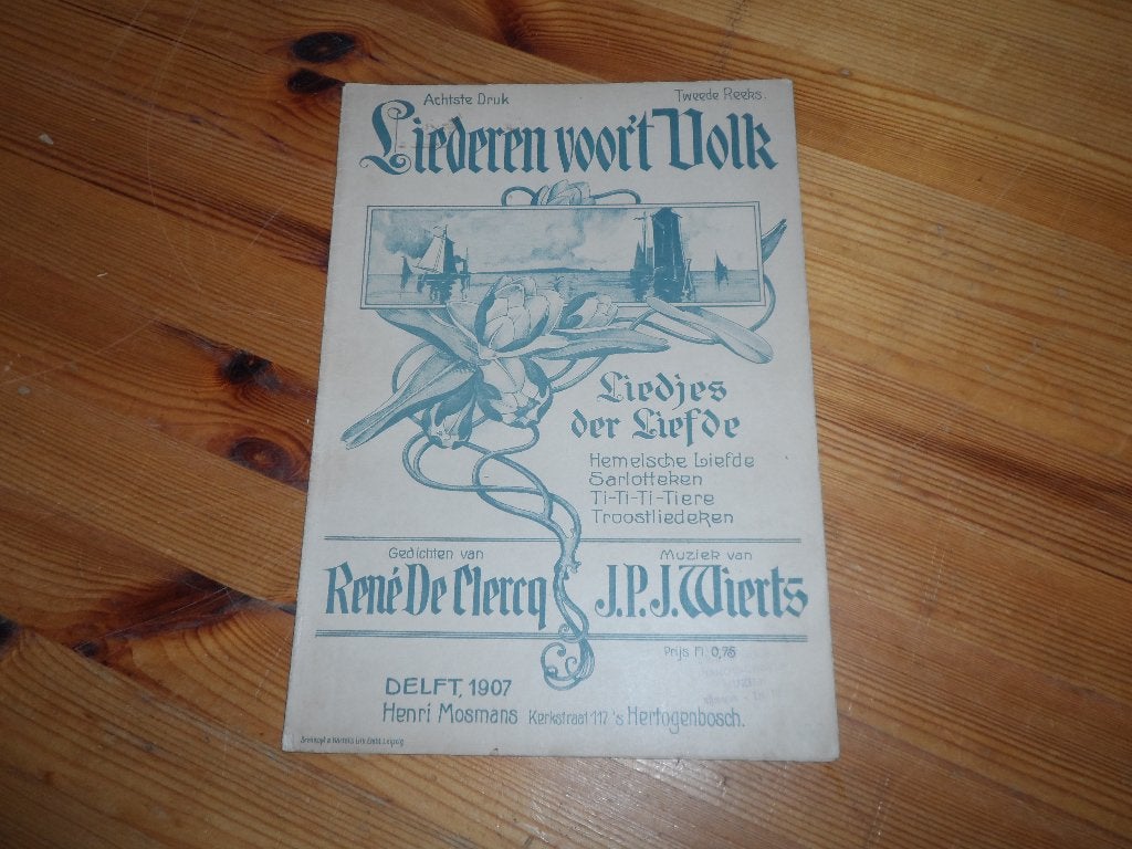 Liederen voor 't volk / kriekende kriekse - j. P. J. Wierts, Piano, Gebruikt, Ophalen of Verzenden, Artiest of Componist