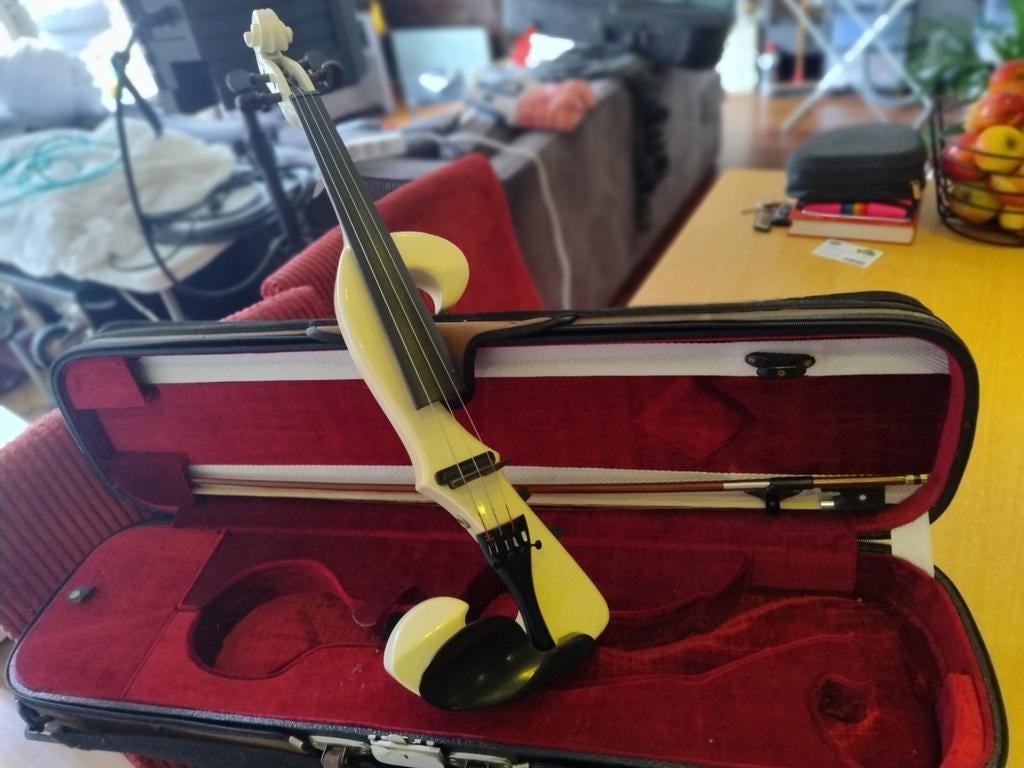 Strauss VC500 electrische viool met jazz versterker - Zgaw, Ophalen, Zo goed als nieuw, 4/4-viool, Met koffer