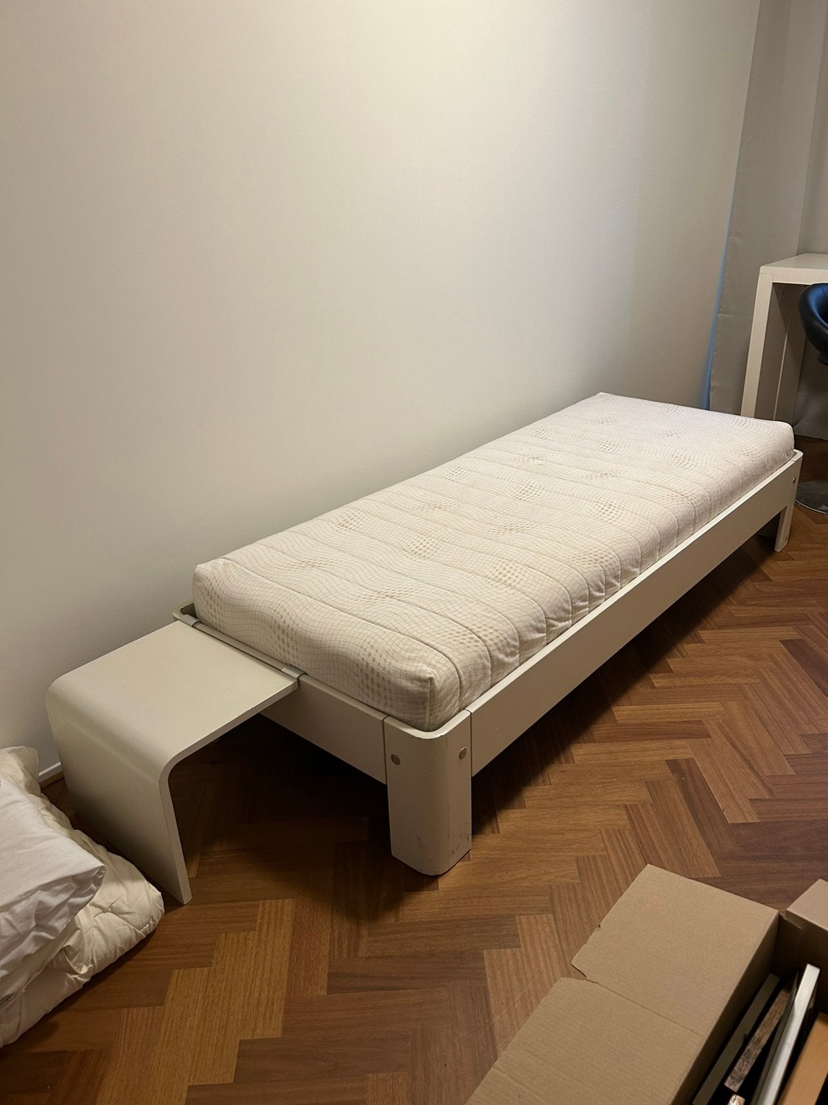 Auping 1 persoonsbed met nachtkast, 90 cm, Eenpersoons, Ophalen of Verzenden, Zo goed als nieuw