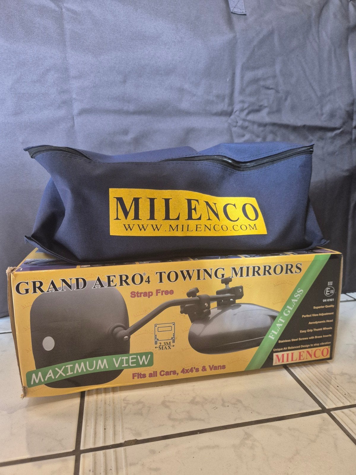 Milenco Grand Aero  4 zgan caravan spiegels, Caravans en Kamperen, Caravan accessoires, Ophalen of Verzenden, Zo goed als nieuw