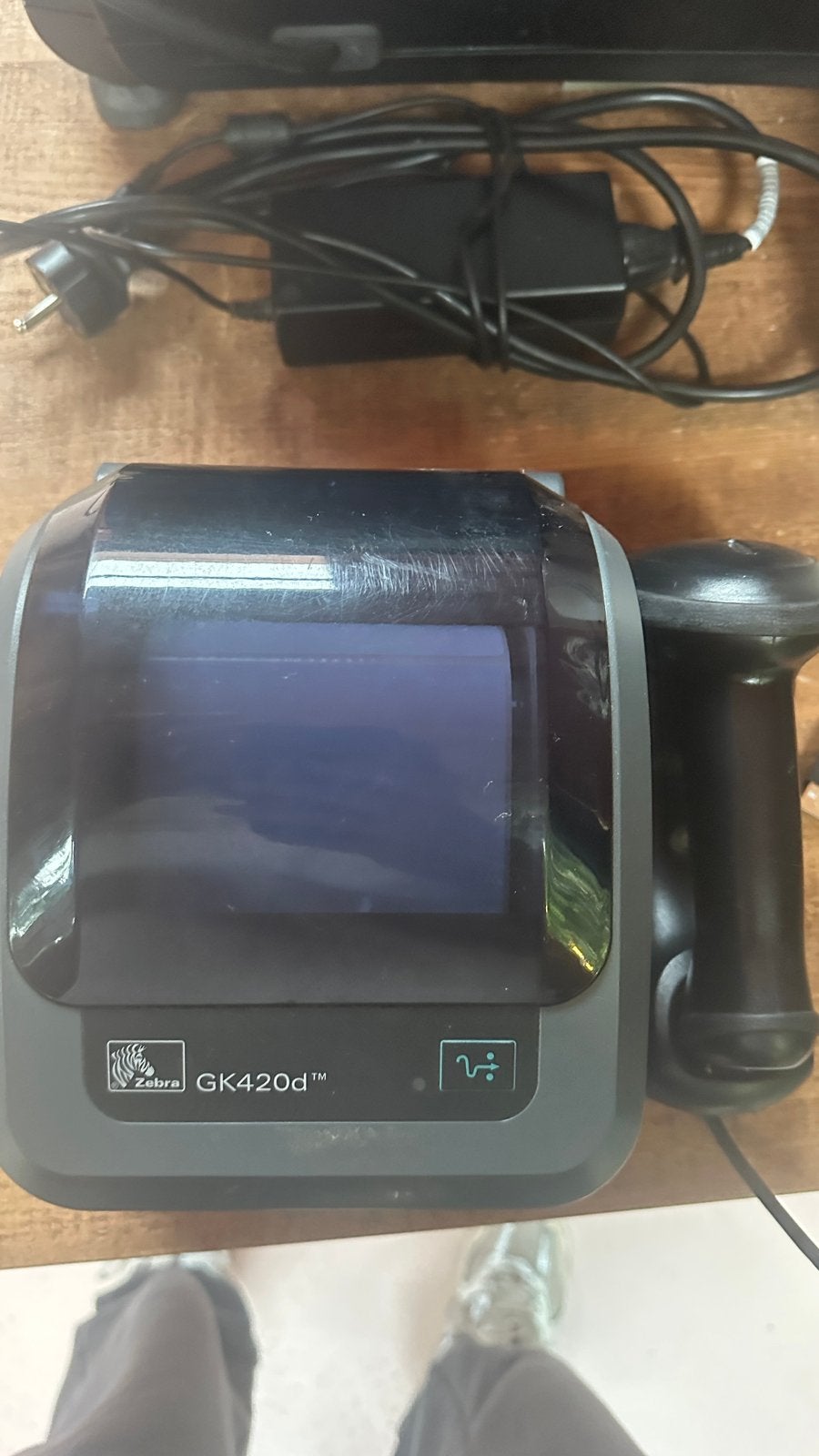 Zebra GK420d labelprinter met barcodescanner en labelrollen, Ophalen, Zo goed als nieuw