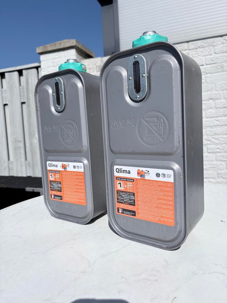 Brandstoftanks voor Zibro/Qlima kachel (2 stuks), Ophalen of Verzenden, Gebruikt