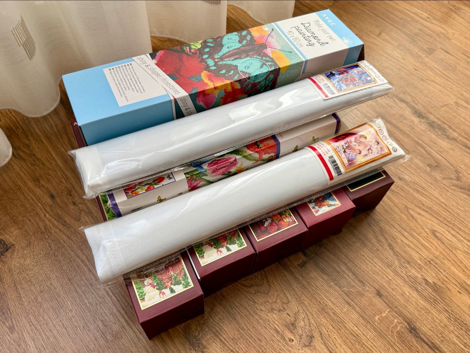 Diamond Painting set - 9 soorten en accessoires, Ophalen of Verzenden, Zo goed als nieuw, Diamond painting, Overige merken