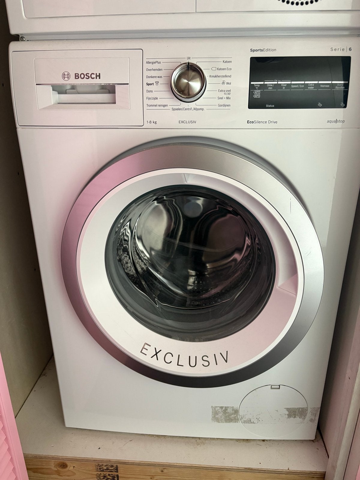Bosch Exclusiv Serie 6 Wasmachine - 8 kg, Witgoed en Apparatuur, Wasmachines, Ophalen, 1200 tot 1600 toeren, Gebruikt, 8 tot 10 kg