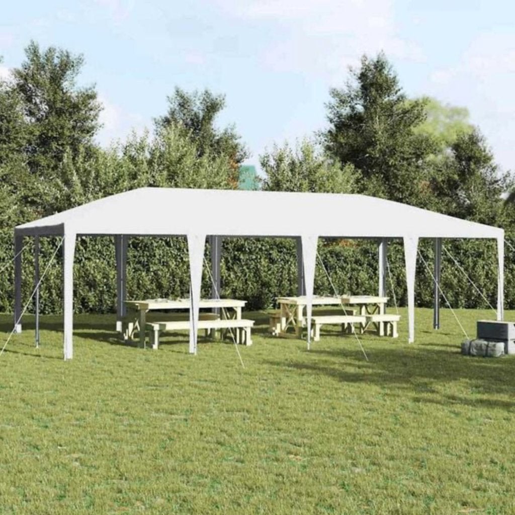 Partytent Wit 800 x 400 x 266cm Polyethyleen & Staal (NIEUW), Tuin en Terras, Partytenten, Opvouwbaar, Partytent, Nieuw, 4 tot 6 meter