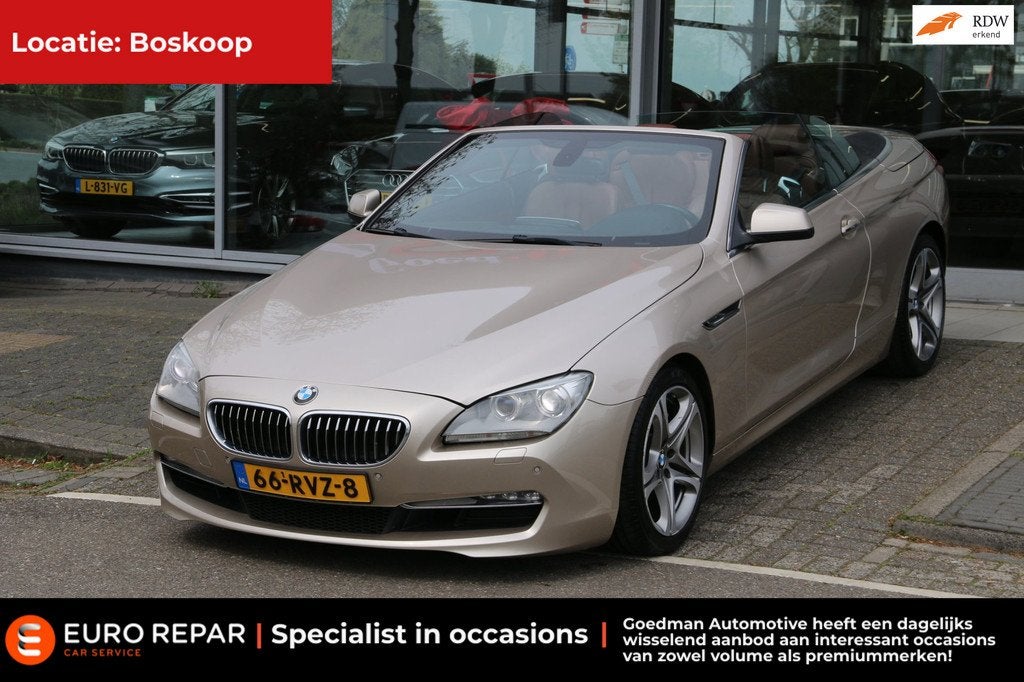 BMW 6-serie Cabrio 640i High Executive DEALER OND NL-AUTO NA, Auto's, BMW, Euro 5, Achterwielaandrijving, Gebruikt, Cabriolet