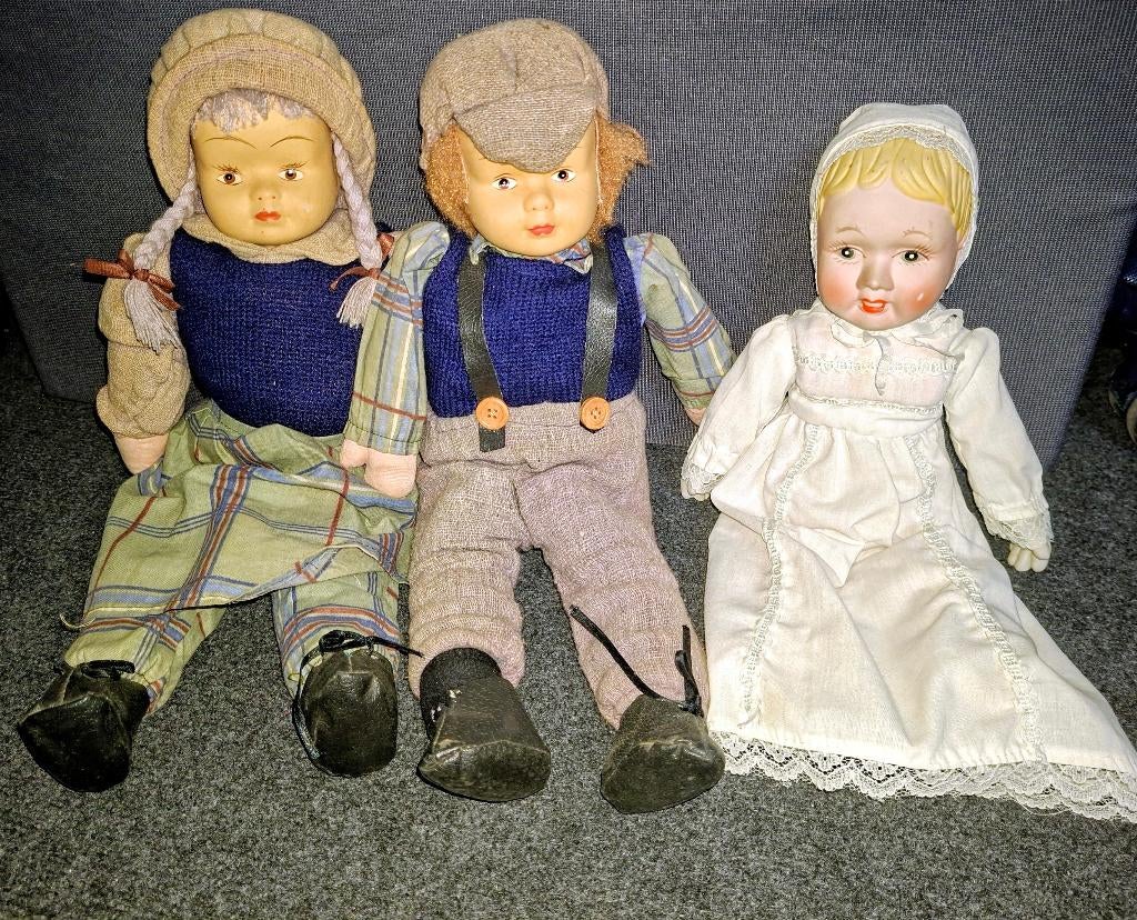 Antieke poppen, Verzamelen, Poppen, Ophalen of Verzenden, Gebruikt, Pop